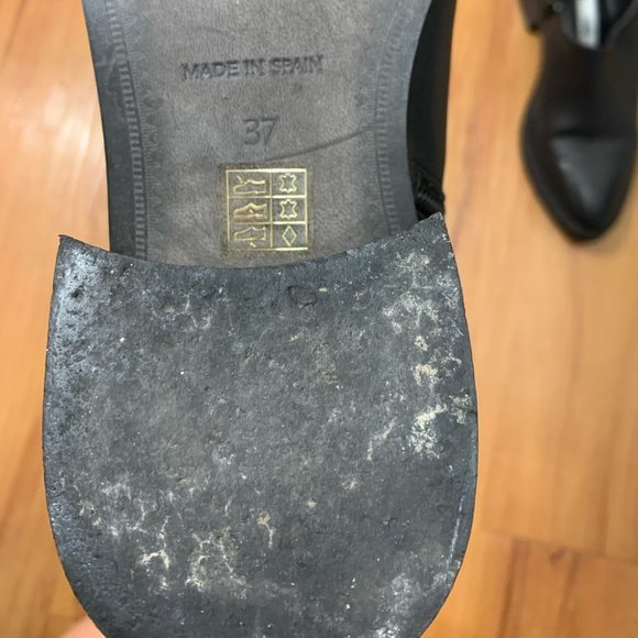 Miista Black Leather Block Heel Pointed Shoes - Picture 10 of 11